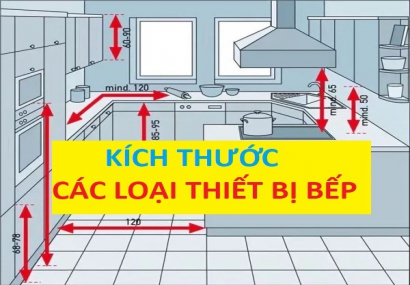 MỘT SỐ CHUẨN KÍCH THƯỚC CHO THIẾT BỊ NHÀ BẾP - [NỘI THẤT BB-HOME]